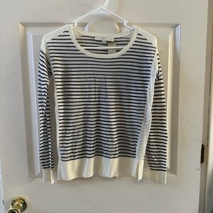 NWTs LOFT Women's Striped Black and White Top